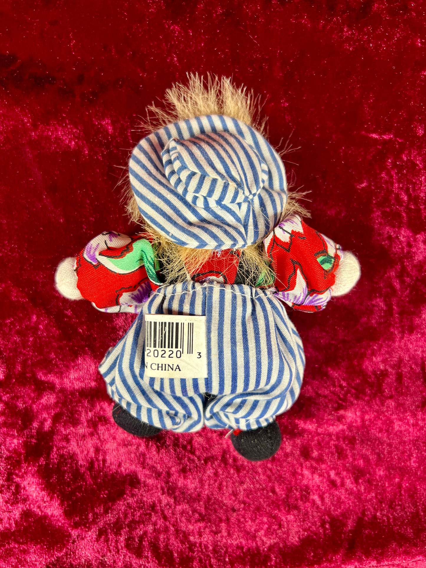 Vintage Toy - Miniature Doll - Clown with a Porcelain Painted Face - 4.75"