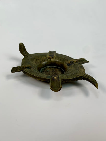 Vintage Ashtray - Overturned Turtle - Brass