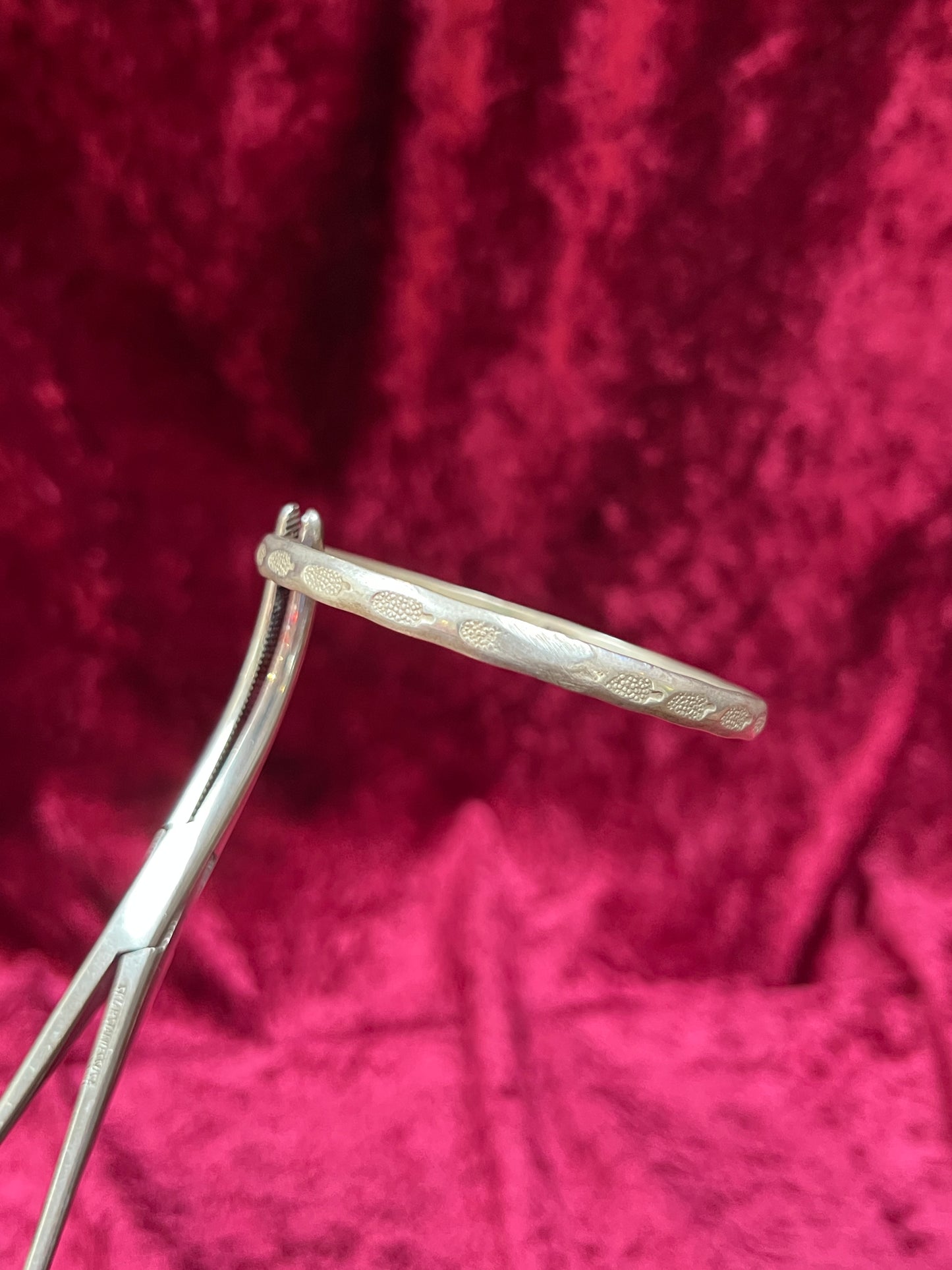 Vintage Jewelry - Bangle Bracelet - 925 Sterling Silver - Stamped Corn - Taxco