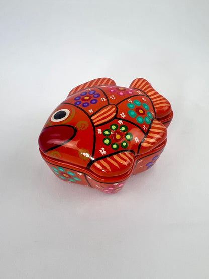 Vintage Mexican Red Clay Fish