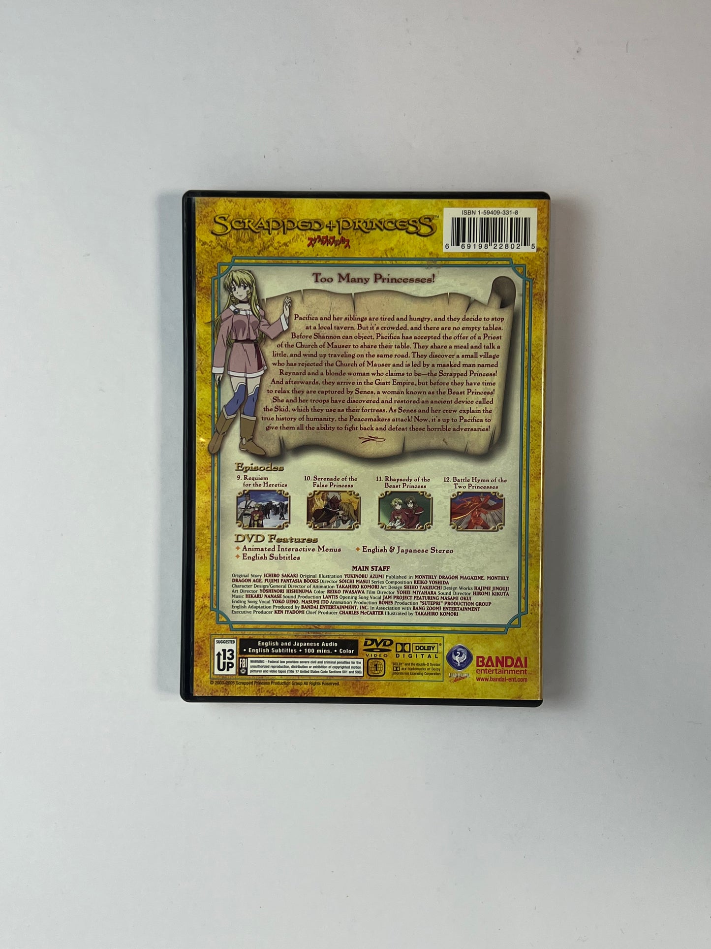 DVD - Scrapped Princess - Volume 3: Traveling Troubles - English / Japanese - Bandai Entertainment - 2005