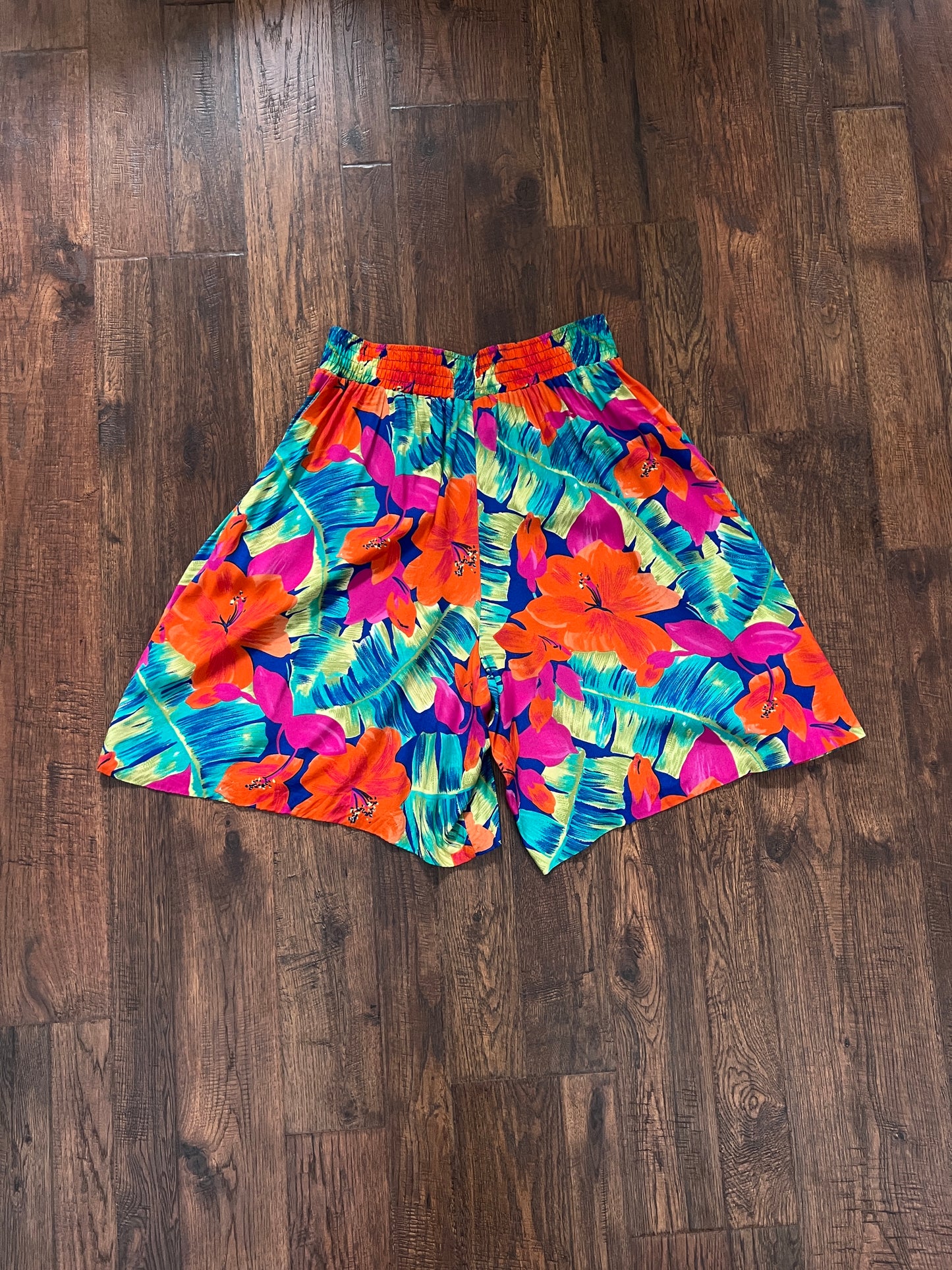 Vintage Norton McNaughton Tropical Two Piece Set - Bright Hawaiian Florals - Medium