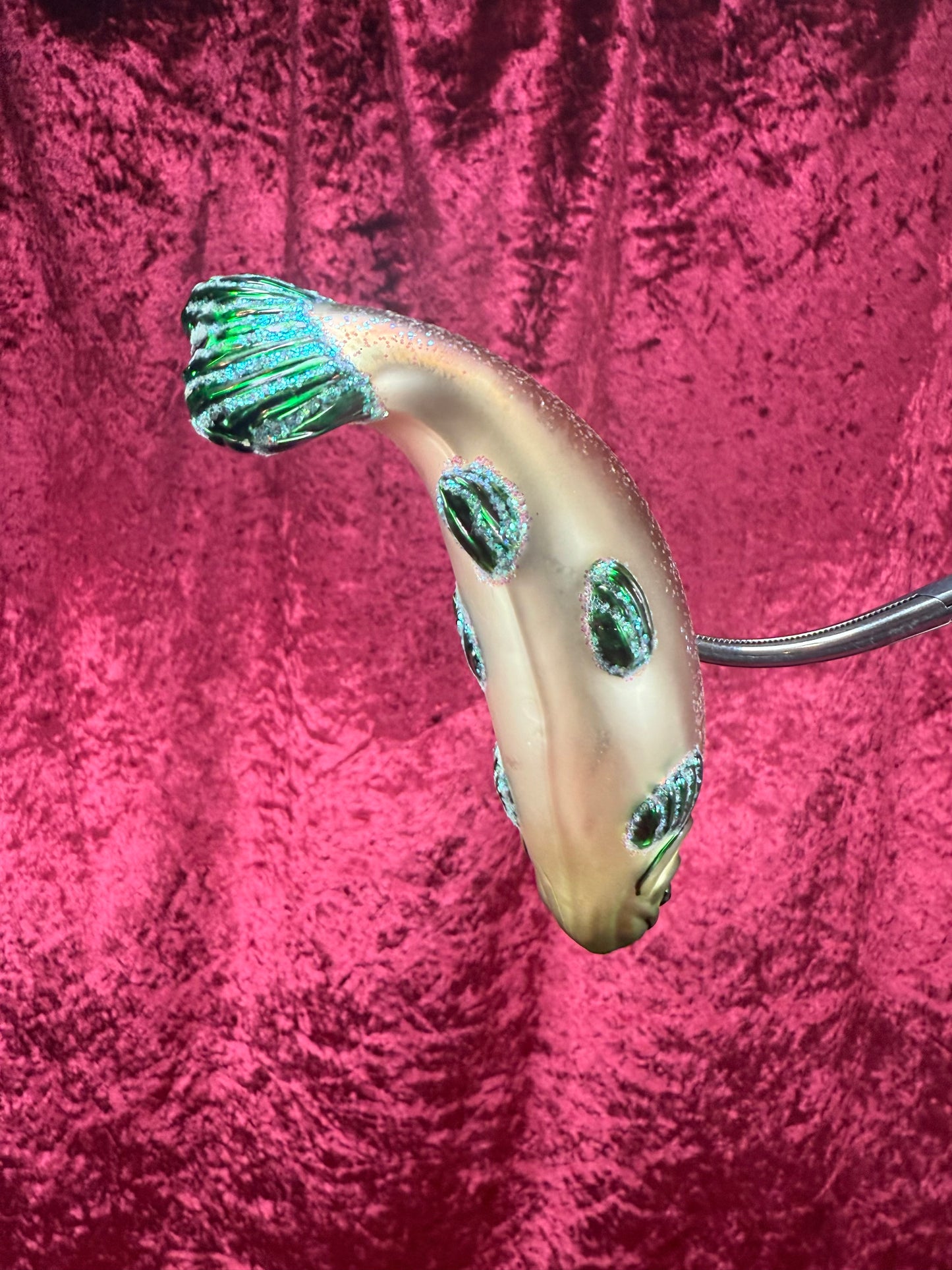 Vintage Christmas - Handblown Glass Ornament - Trout Fish - QVC