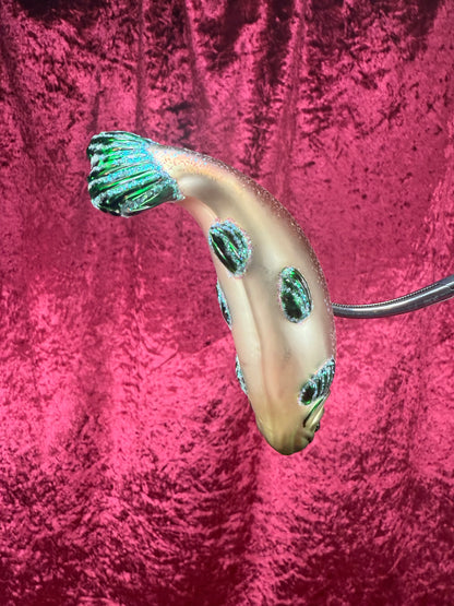 Vintage Christmas - Handblown Glass Ornament - Trout Fish - QVC