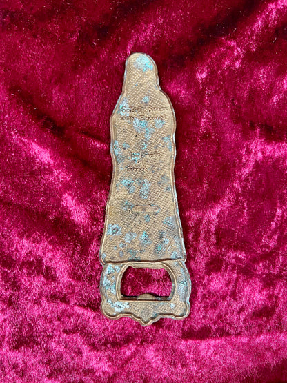 Vintage Barware - Brass and Enamel Bottle Opener - Grecian Lady - Made In Greece