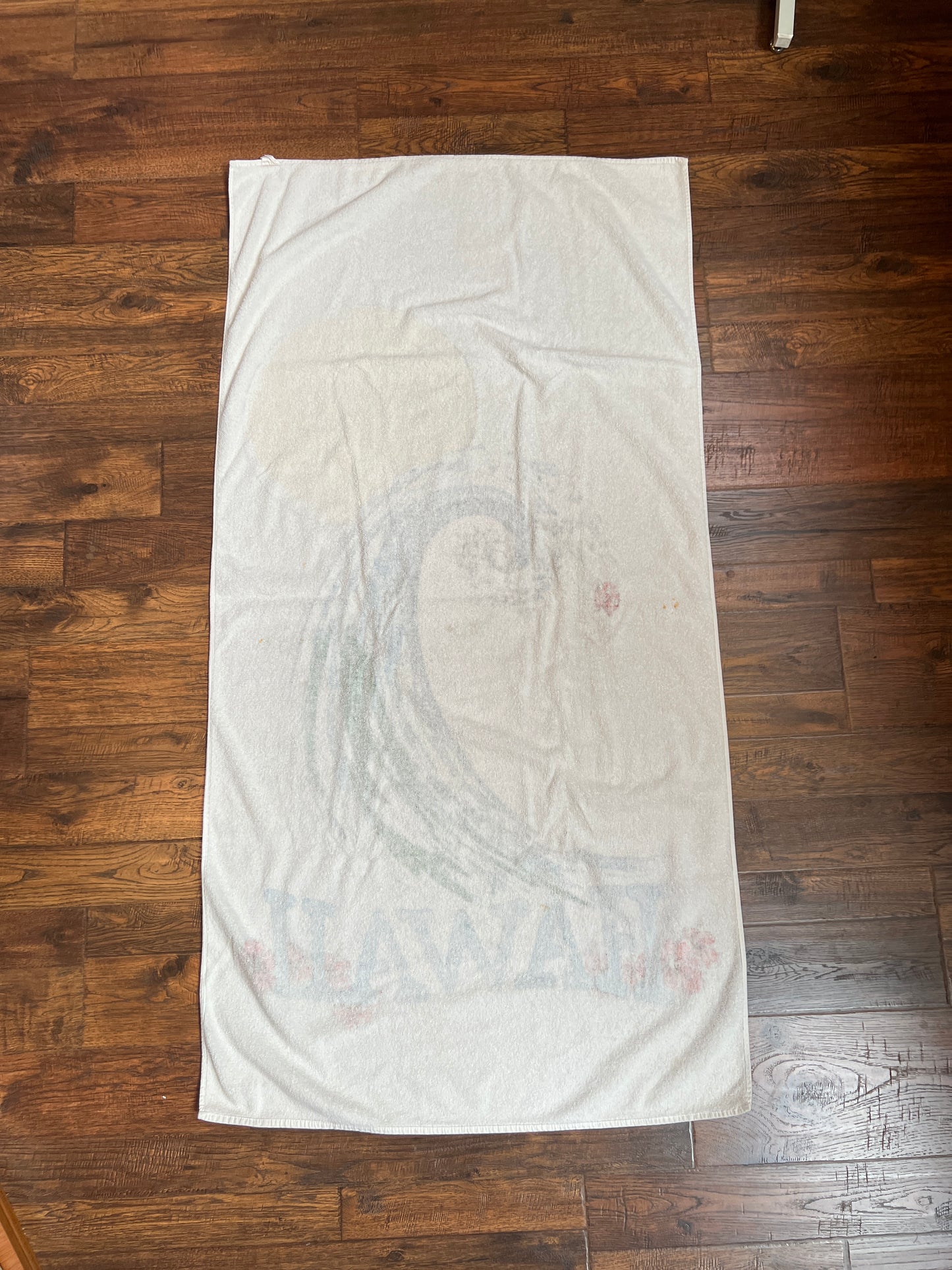 Vintage Linens - Beach Towel - Surfing In Hawaii - Gary Patterson - Thought Factory - 1980