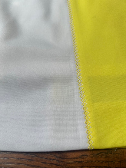 Vintage Clothing - A-Line Above Knee Mod Skirt - Yellow and White - Medium - Haymaker