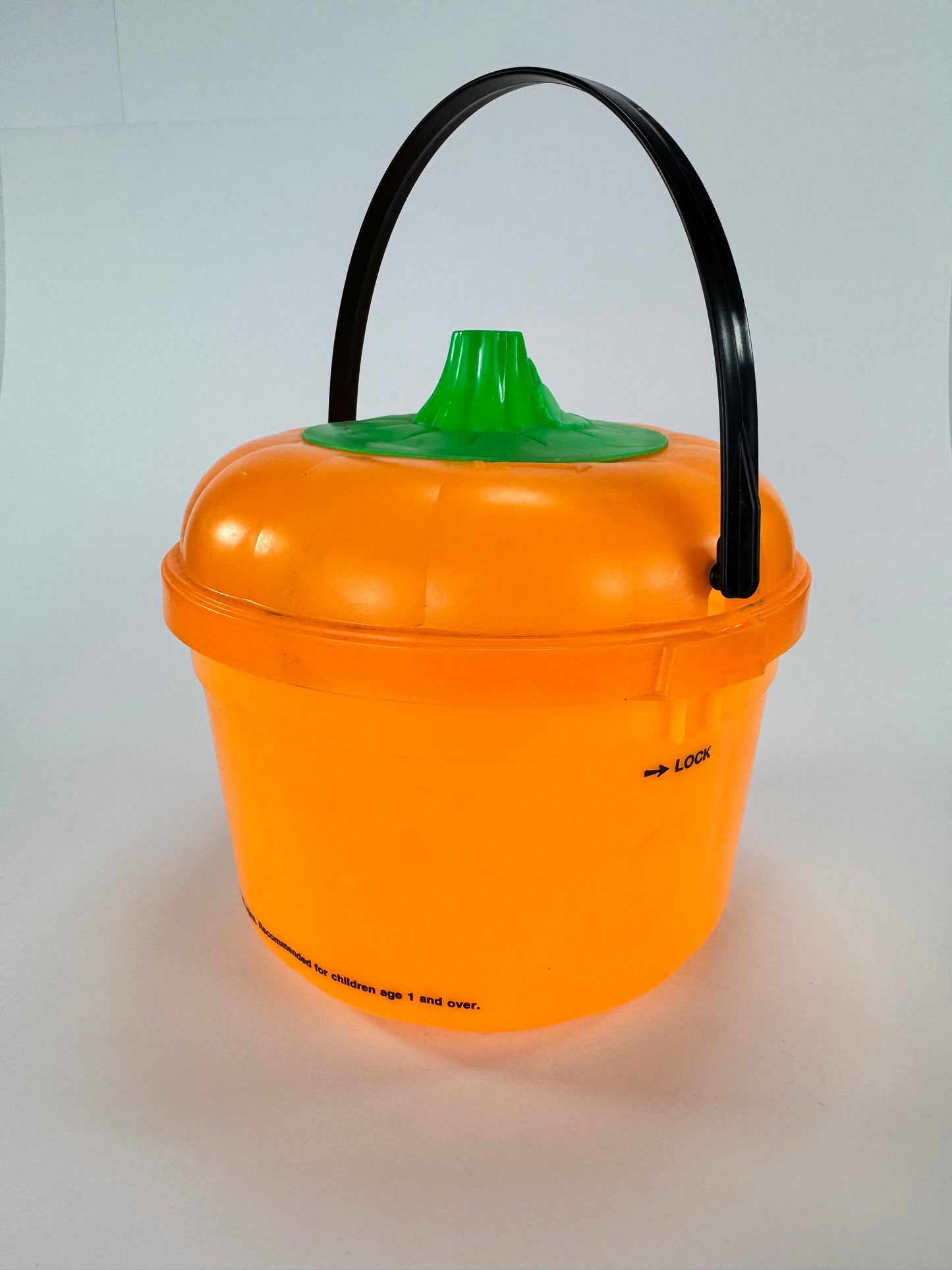 Vintage McDonalds Pumpkin Candy Bucket w/ Lid - 1991 Like New