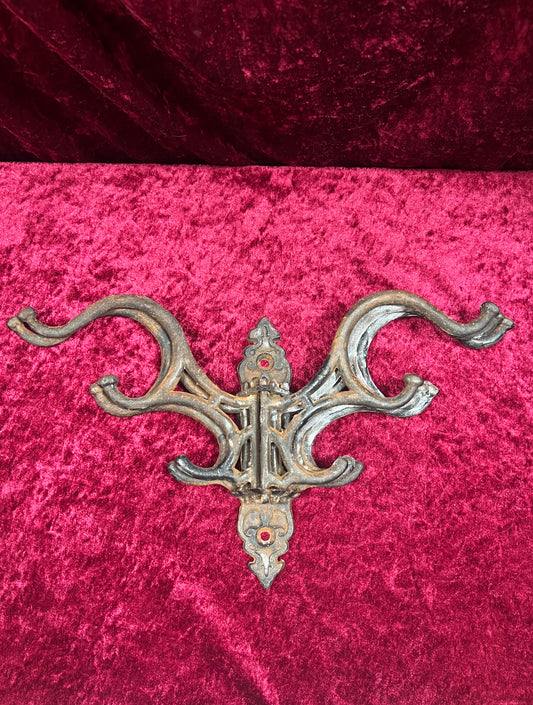 Vintage Home Decor - Antique Style Wall Decor - Cast Iron Folding Coat Rack