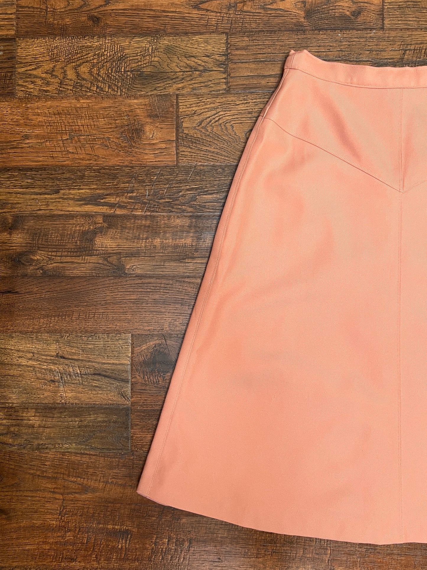 Vintage Clothing - Knee Length A-Line Skirt - Taupe Pink - Medium