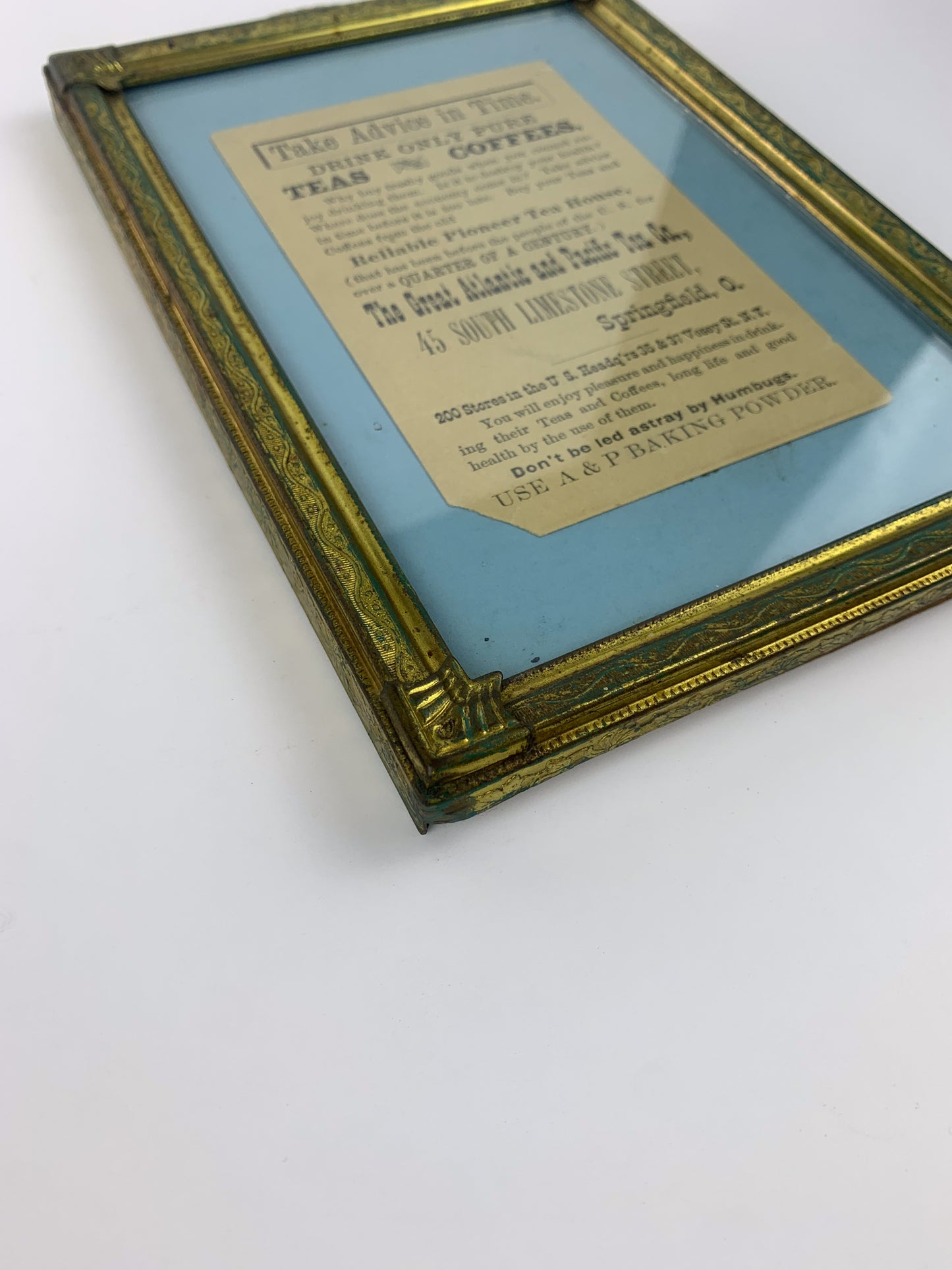 Antique Framed Advertisement - The Great Atlantic & Pacific Tea Co.