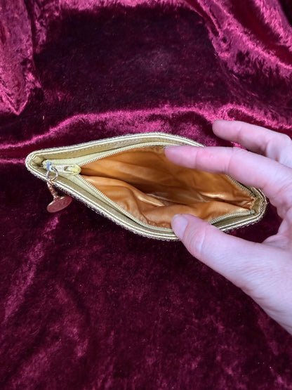 Vintage 1960s Metallic Gold Mesh Clutch / Evening Purse - Regale - Hong Kong