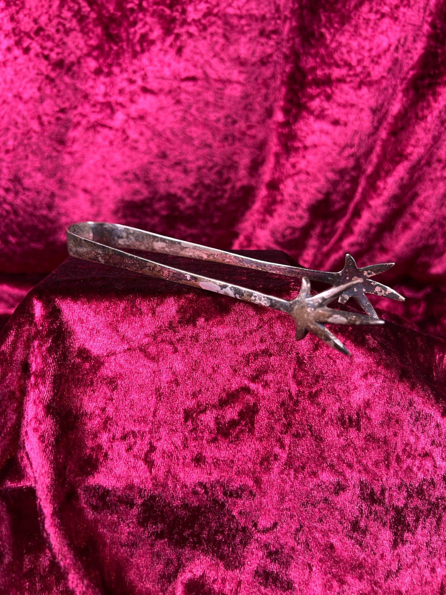 Vintage Kitchen - Sugar Cube Tongs - Dragon Claws - Silver Plate - Leonard EPNS