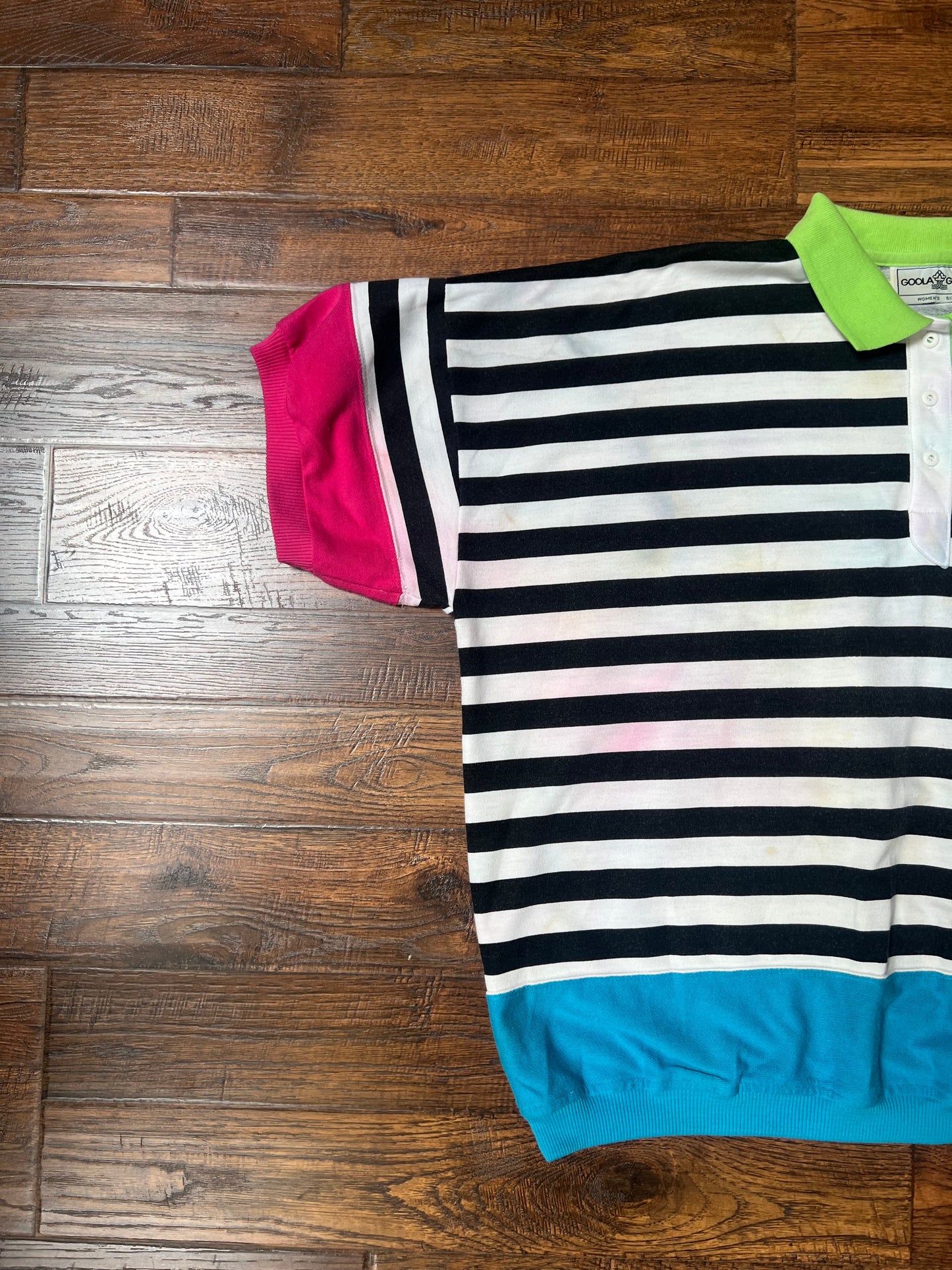 Vintage Clothing - Polo Shirt - 90’s Horizontal Stripes - 2X-Large - Goola Gong