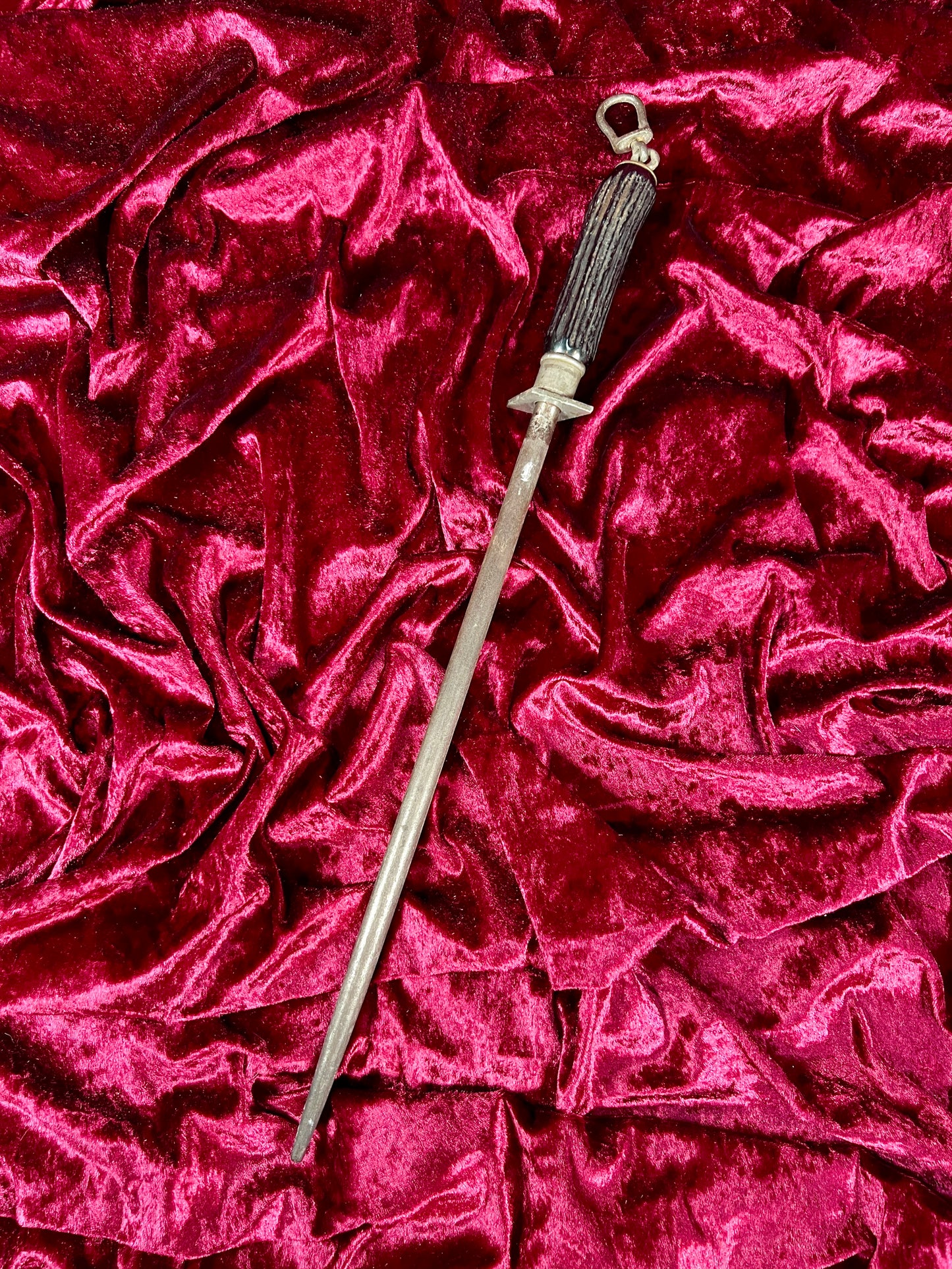 Vintage Kitchen - Stag Handle Knife Sharpener - Keen Kutter - 19.5"