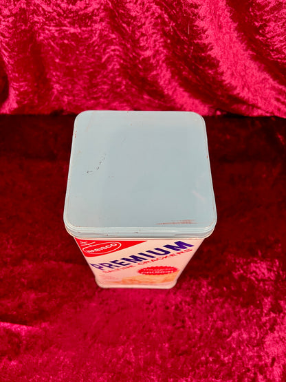 Vintage Kitchen Canister - Nabisco Premium Saltine Cracker Tin - 14 Oz