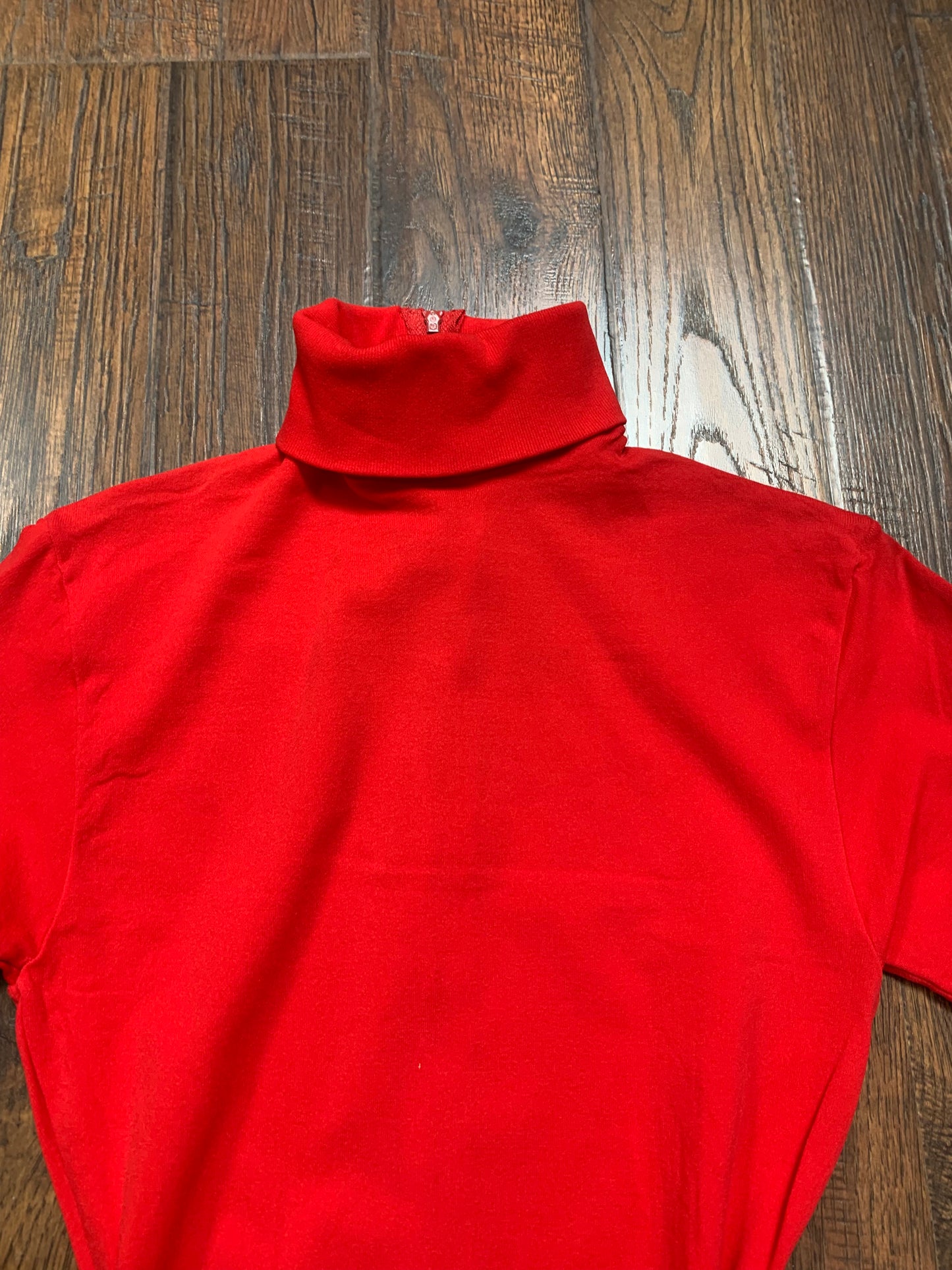 Vintage Clothing - Turtleneck Leotard - Red - Danskin - Medium