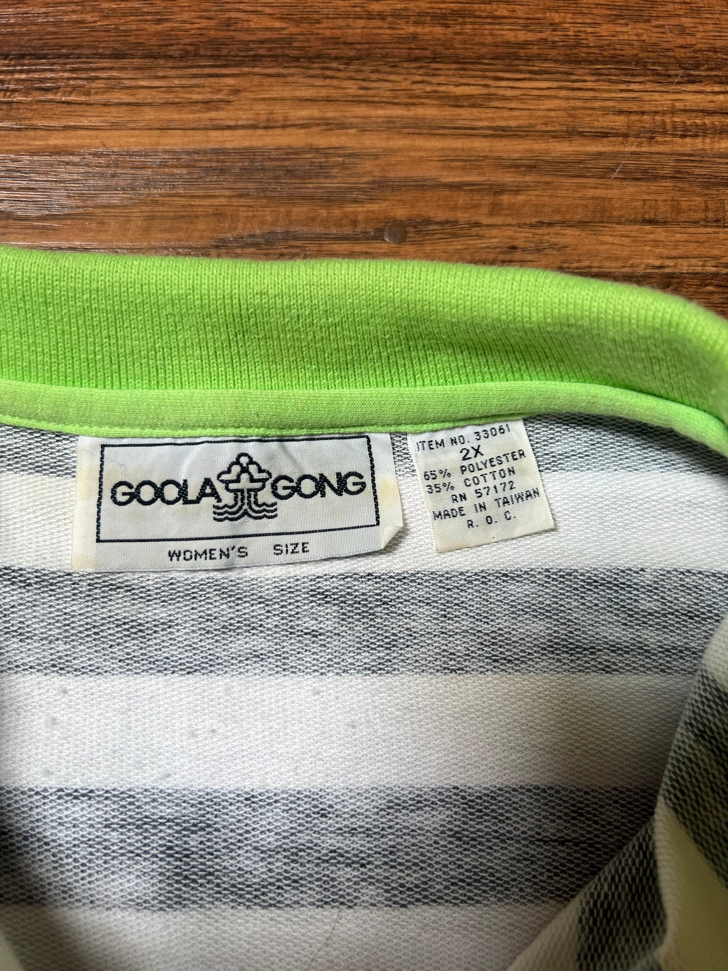 Vintage Clothing - Polo Shirt - 90’s Horizontal Stripes - 2X-Large - Goola Gong