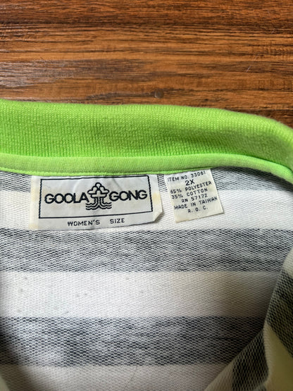Vintage Clothing - Polo Shirt - 90’s Horizontal Stripes - 2X-Large - Goola Gong