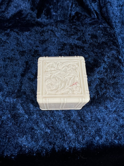 Antique Celluloid Ring Box – Art Deco Ivorine Footed Presentation Case