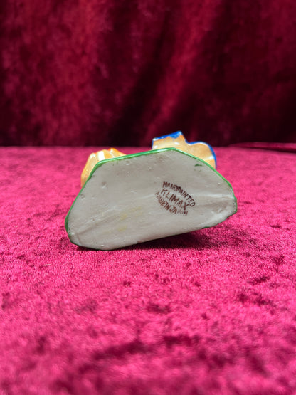 Vintage Home Decor - Porcelain Lustreware Ashtray - Cubist French Bulldog - Klimax - Made In Japan