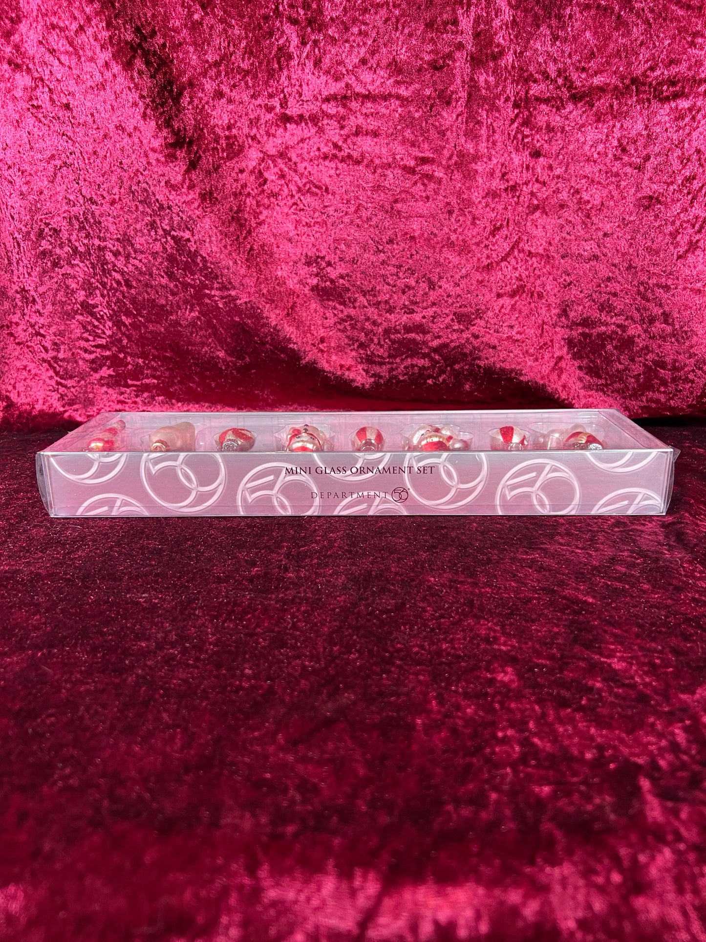 Vintage Christmas - Mini Glass Ornament Set - Snowmen and Candy Canes - Department 56