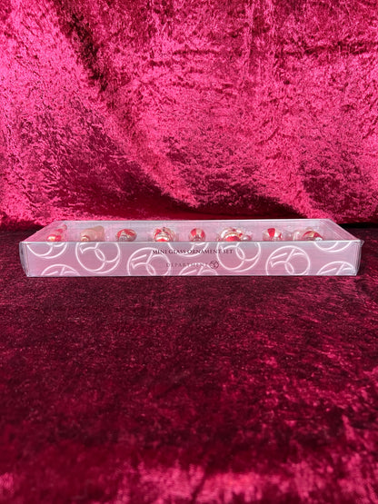 Vintage Christmas - Mini Glass Ornament Set - Snowmen and Candy Canes - Department 56