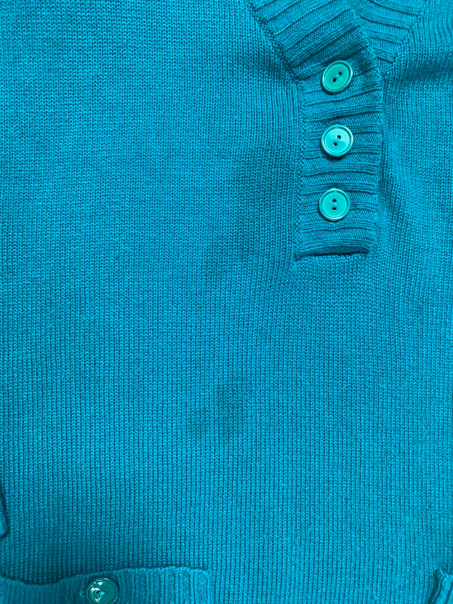 Vintage Clothing - V-Neck Sweater - Teal - A'Milano - Large