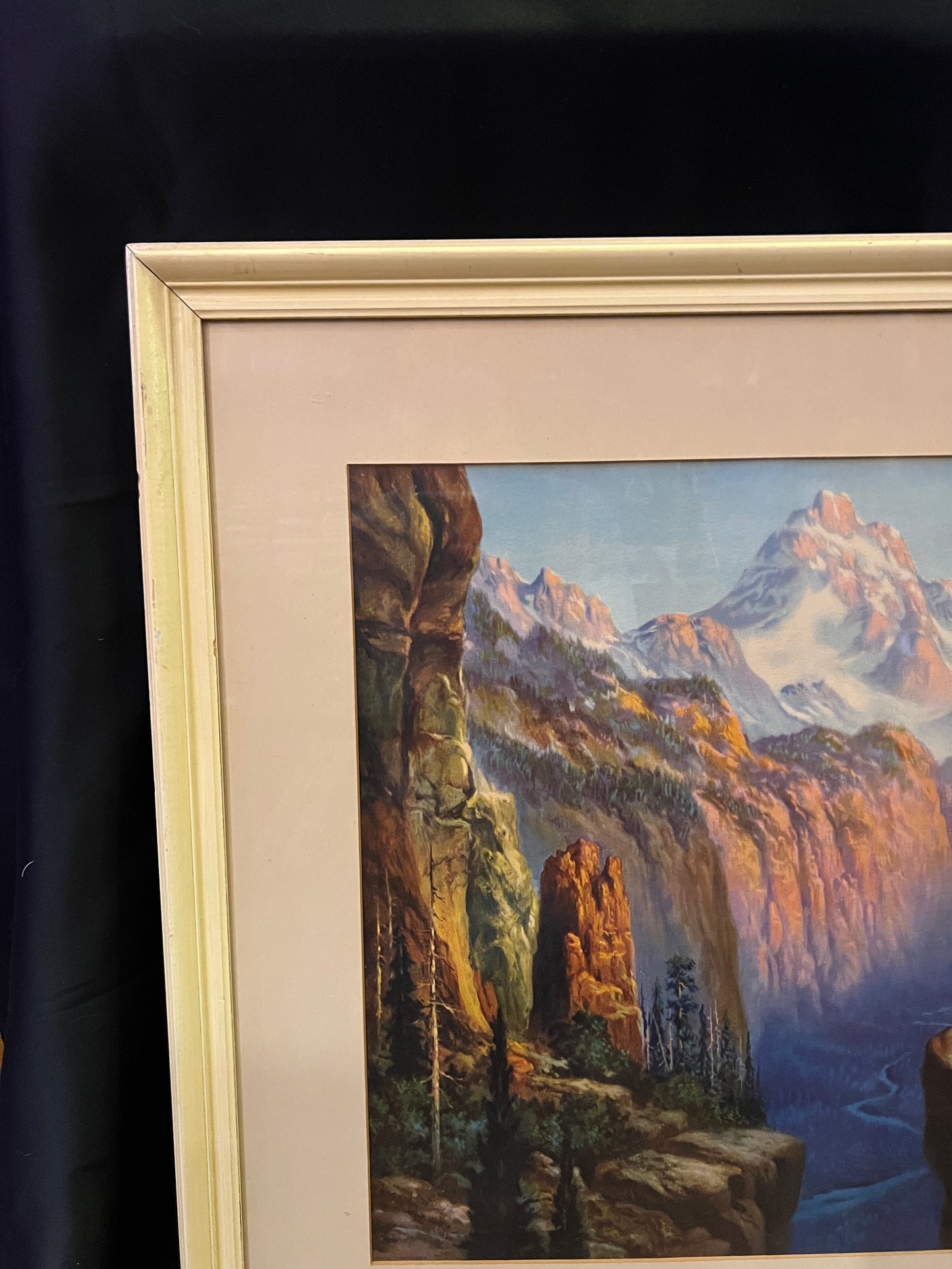 Vintage Wall Art - Framed Lithograph - Artist's Point in Yosemite National Park - G.B. Fox