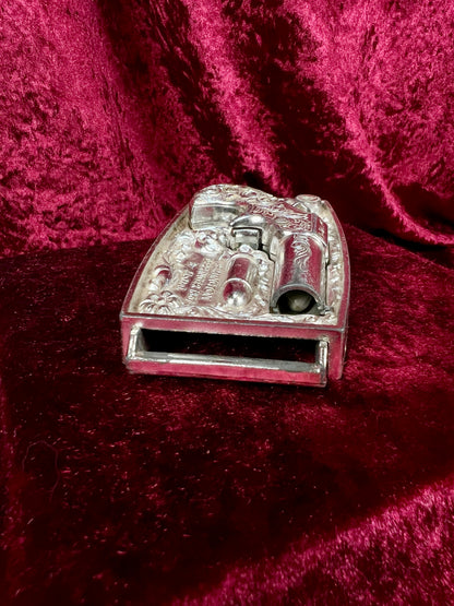 Vintage Metal Belt Buckle - Agent Zero Remington Derringer Cap Gun - 1959 Mattel