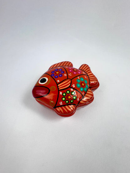 Vintage Mexican Red Clay Fish