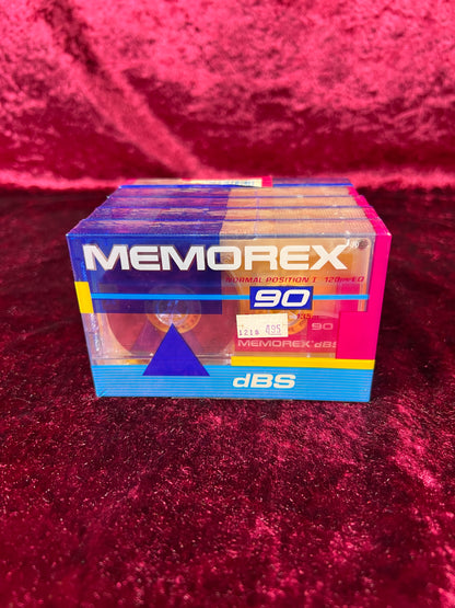 Cassette Tape - Blank Tape 5-Pack - Memorex DBS 90