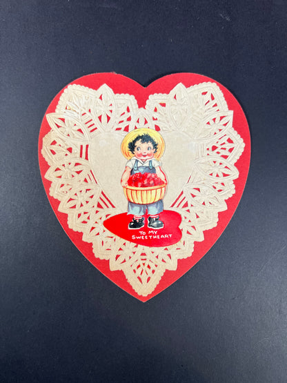 Vintage Ephemera - Valentine’s Day Card - To My Sweetheart