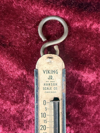 Vintage Metal Hanging Scale - Hanson Viking Jr 50 lb Spring Scale