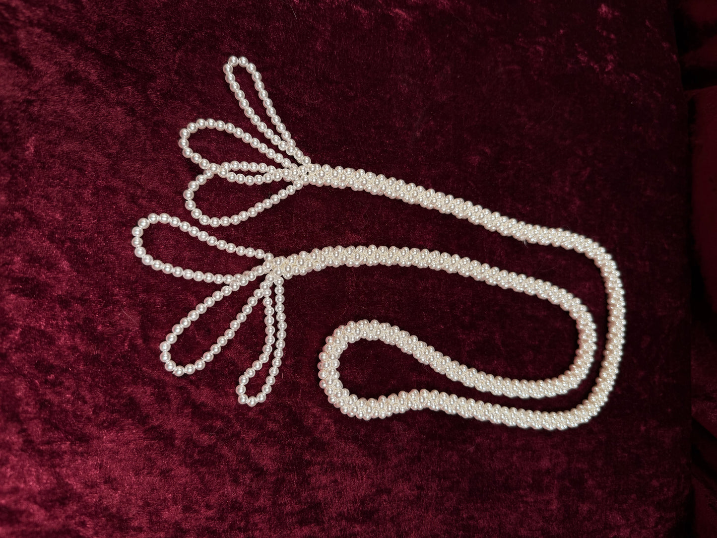 Vintage Jewelry - Faux Pearl Lariat - 38”