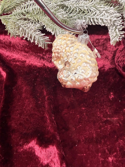 Vintage Christmas - Handblown Glass Ornament - Sheep - Inge Glas - Germany