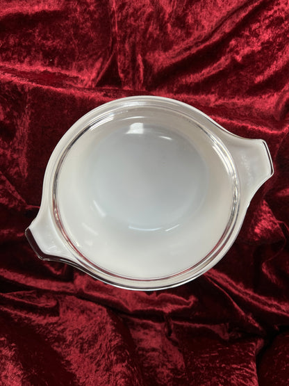Vintage Pyrex Glass Casserole Dish Set - Forest Fancies Mushroom Pattern