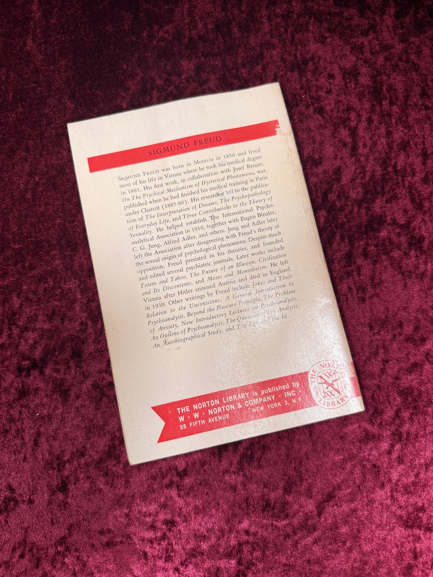 Vintage Paperback Book - The Ego And The ID - Sigmund Freud - 1962