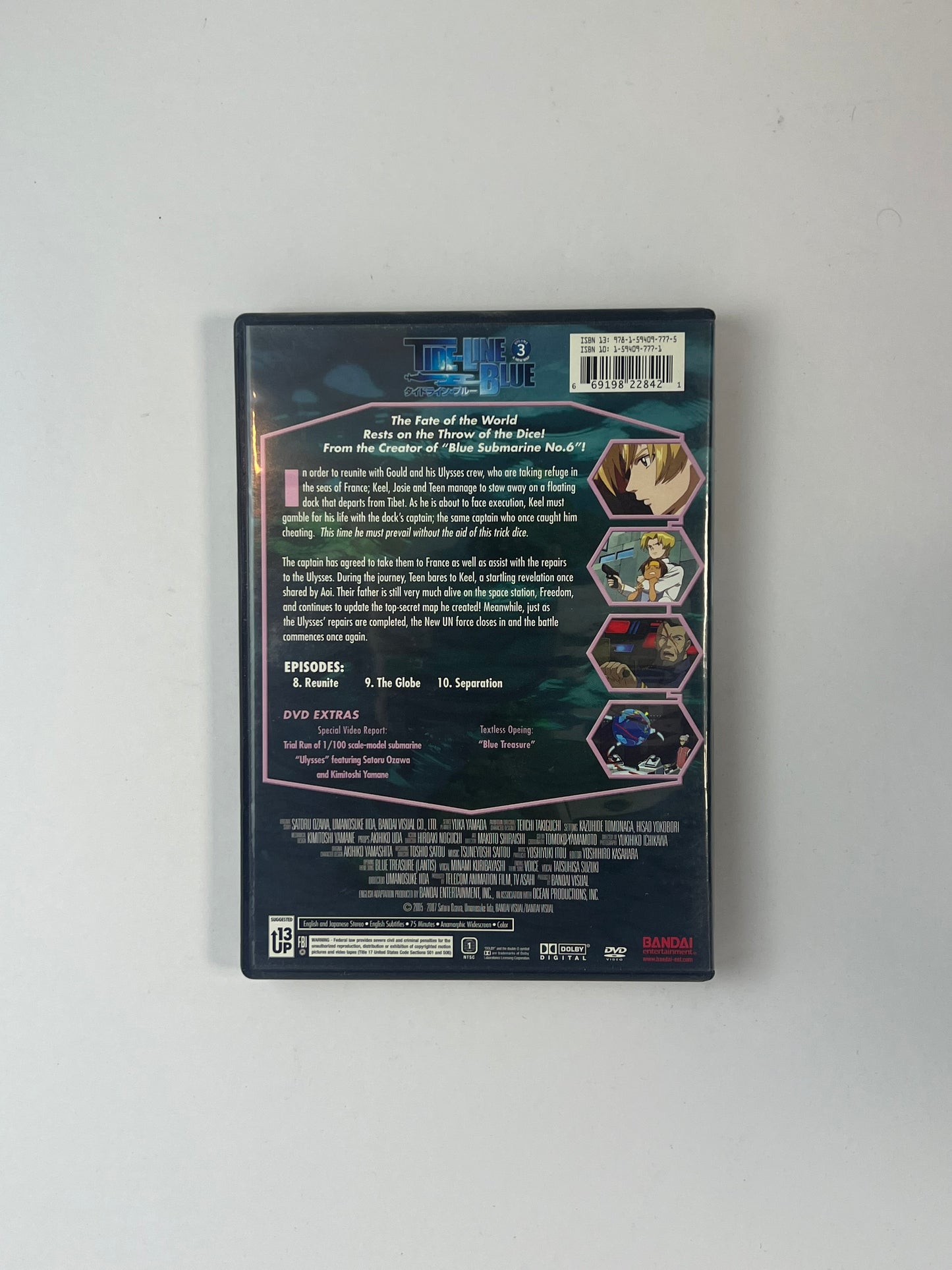 DVD - Tide-Line Blue - Volume 3: A New Map - English / Japanese - Bandai Entertainment - 2005
