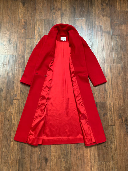 Vintage Clothing - Long Wool Coat - Red - Ferncroft - Small - Made In U.S.A.