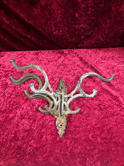 Vintage Home Decor - Antique Style Wall Decor - Cast Iron Folding Coat Rack