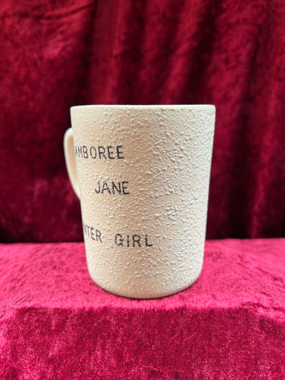 Vintage Kitchen - Coffee Mug - Jamboree Jane Winter Girl Masked Pin Up - The Four Seasons