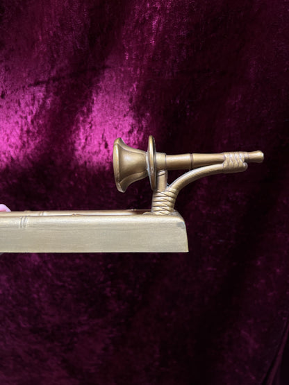 Vintage Burwood Mirrored Candle Sconce - Gold Faux Bamboo Framed