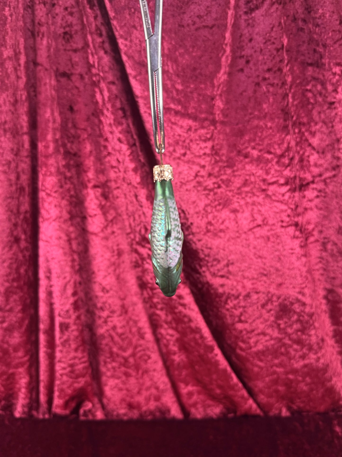 Vintage Christmas - HandblownGlass Ornament - Bass Fish - Inge Glas - Germany