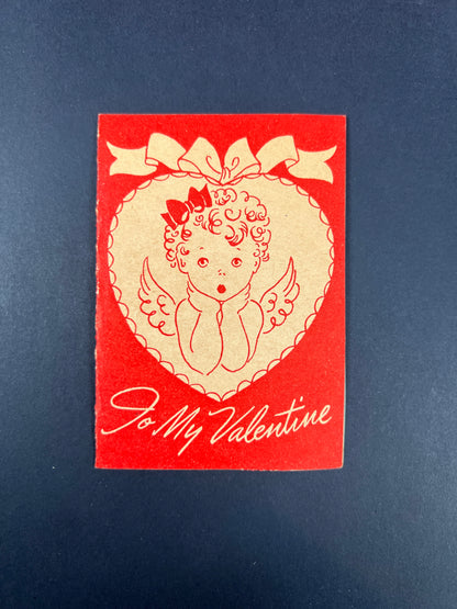 Vintage Ephemera - Valentine’s Day Card - I’m Hitching My Cart To Your Heart