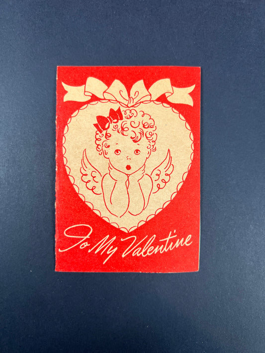 Vintage Ephemera - Valentine’s Day Card - I’m Hitching My Cart To Your Heart