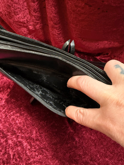 Vintage Accessories - Saks Fifth Avenue Black Clutch with Detachable Shoulder Strap