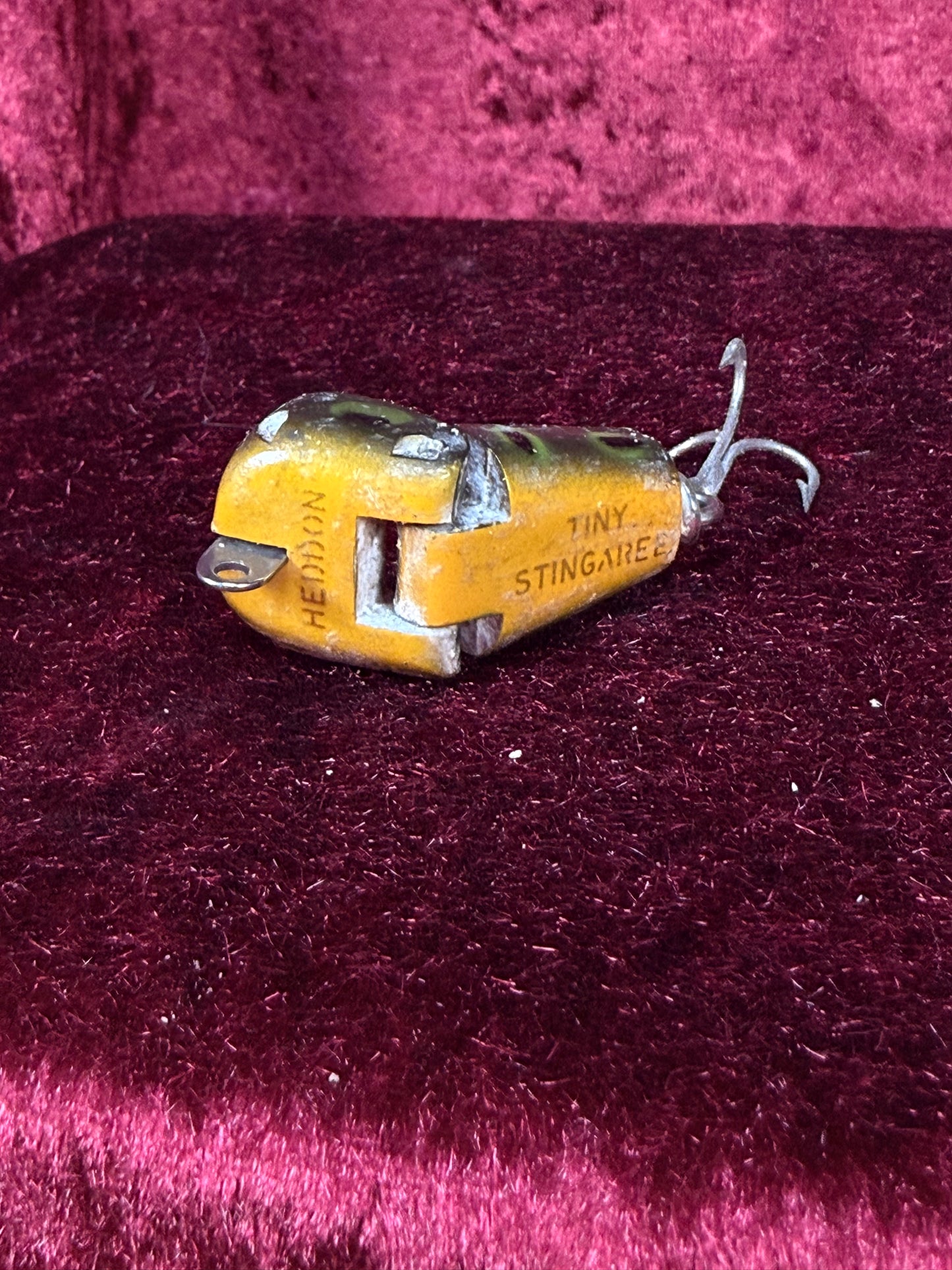 Vintage Wood Fishing Lure – Heddon Tiny Stingaree Frog Pattern