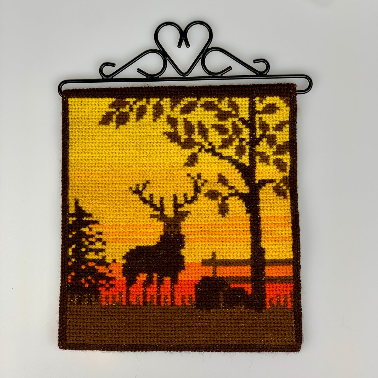 Vintage Deer At Sunset Needlepoint Cross Stitch