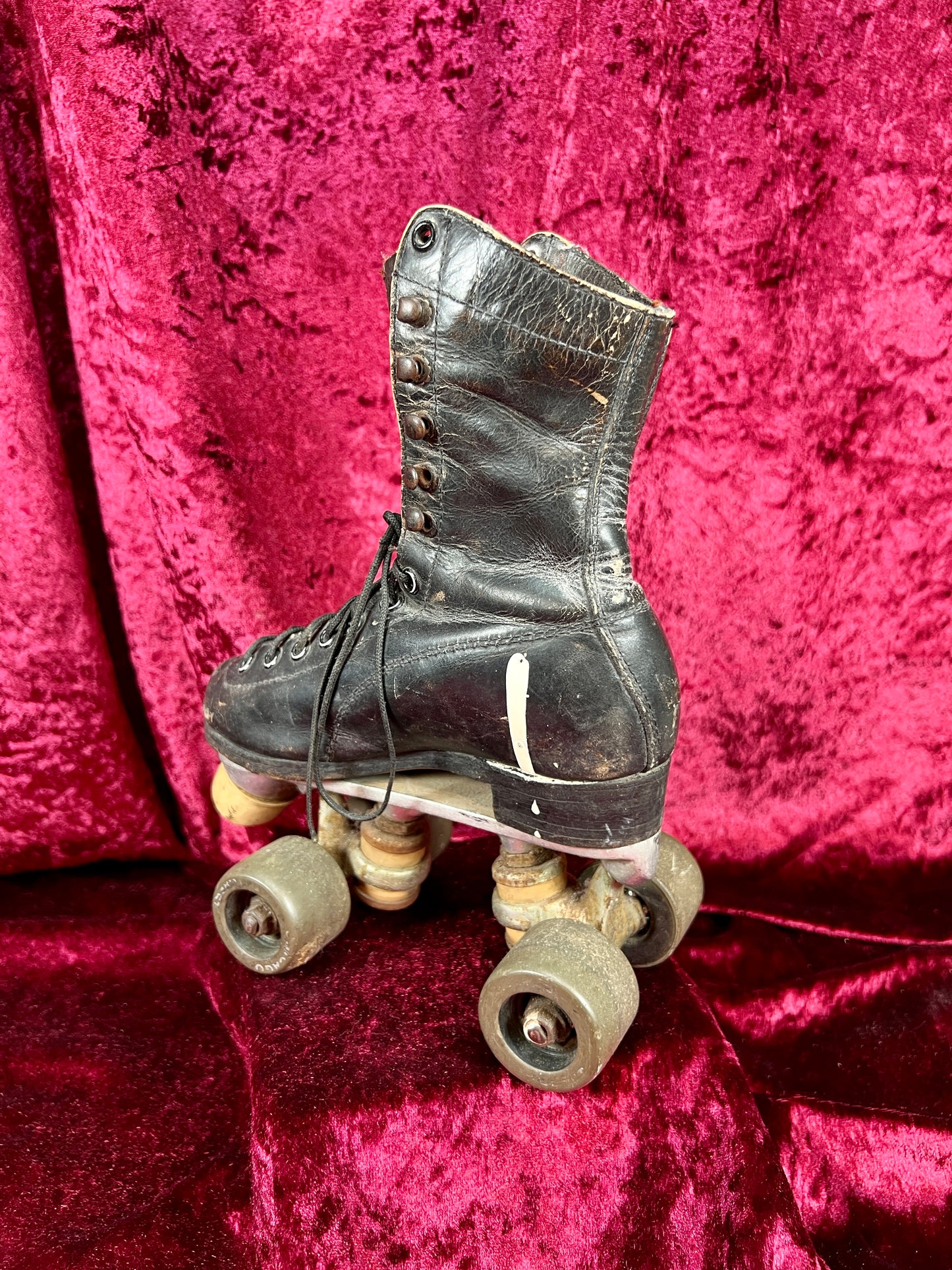 Vintage Leather Roller Skates – Black Leather - Chicago Wheels and Sure-Grip Trucks